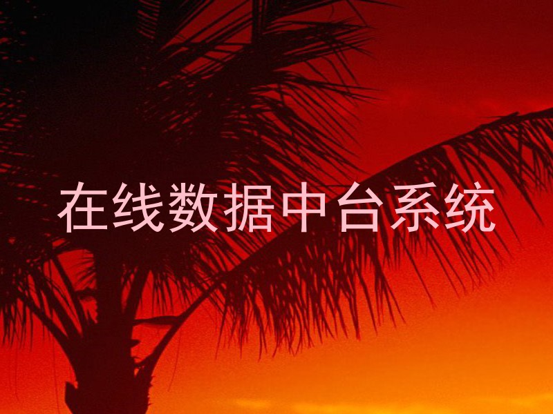 在线数据中台系统