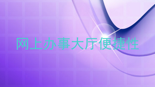 网上办事大厅便捷性