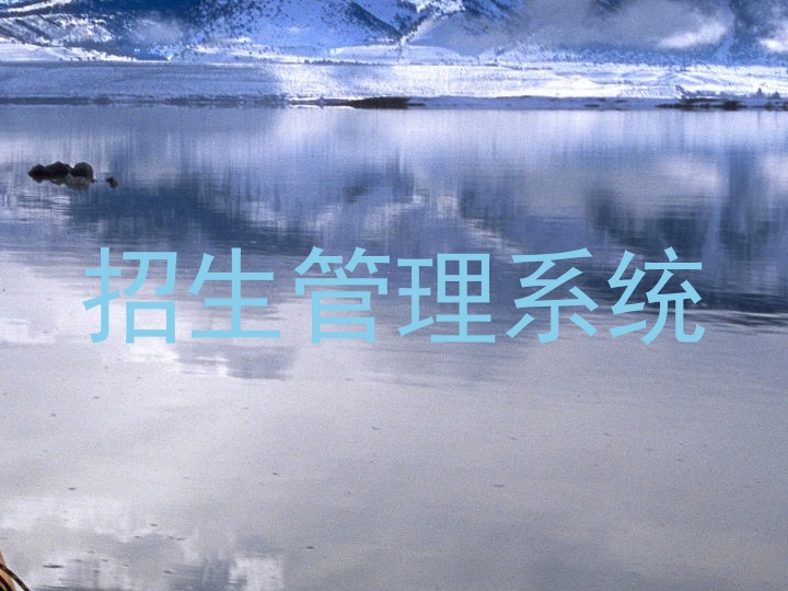 招生管理系统