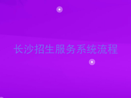 长沙招生服务系统流程