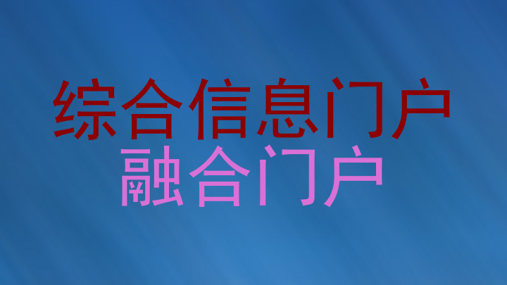 综合信息门户|融合门户