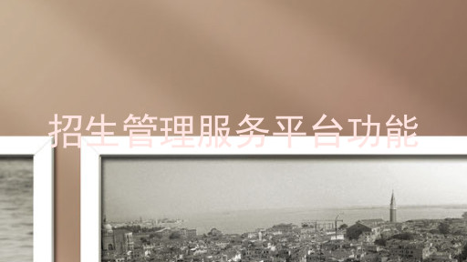 招生管理服务平台功能