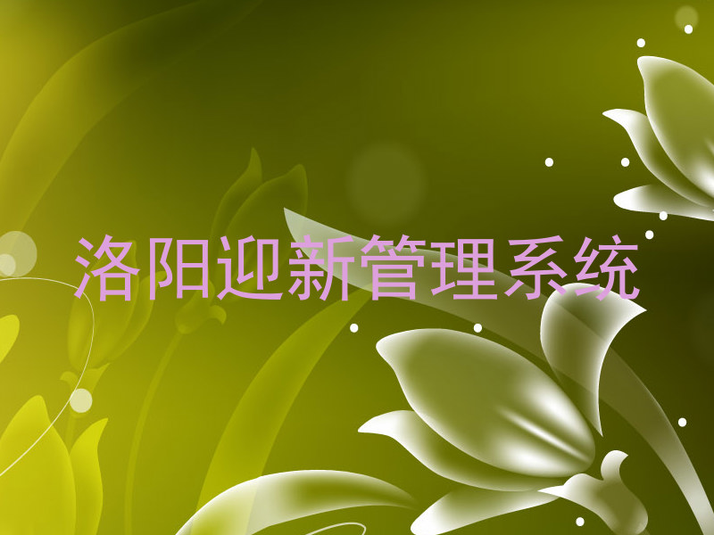 洛阳迎新管理系统