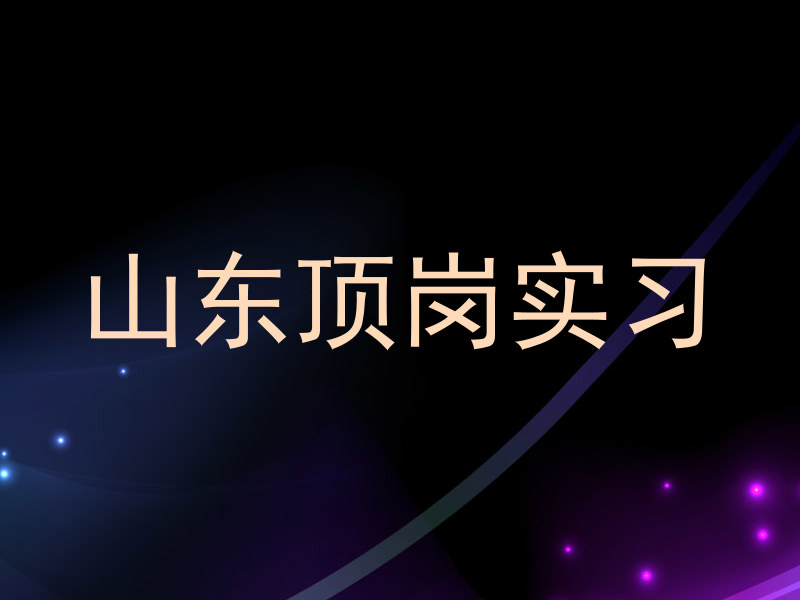 山东顶岗实习