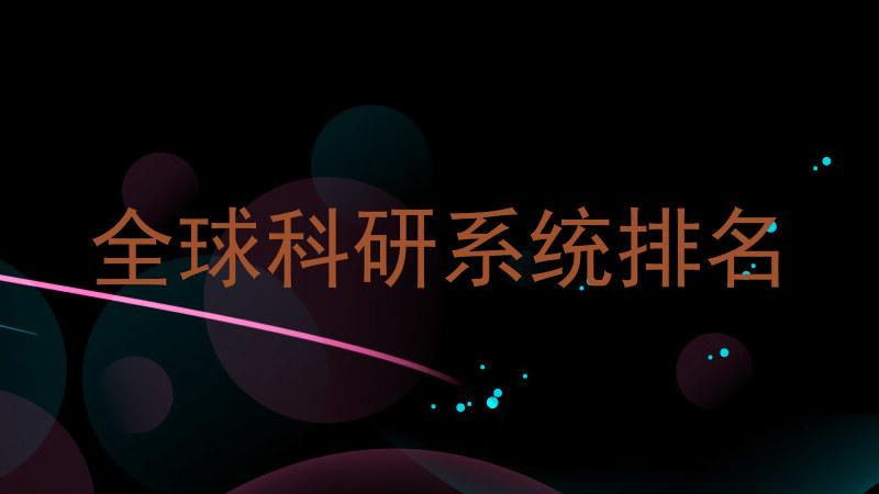 全球科研系统排名