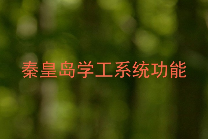秦皇岛学工系统功能