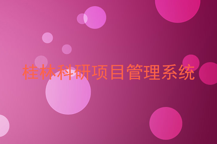 桂林科研项目管理系统