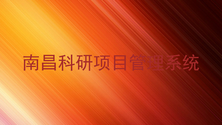 南昌科研项目管理系统