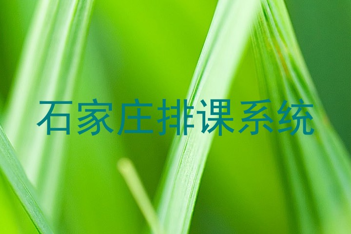 石家庄排课系统