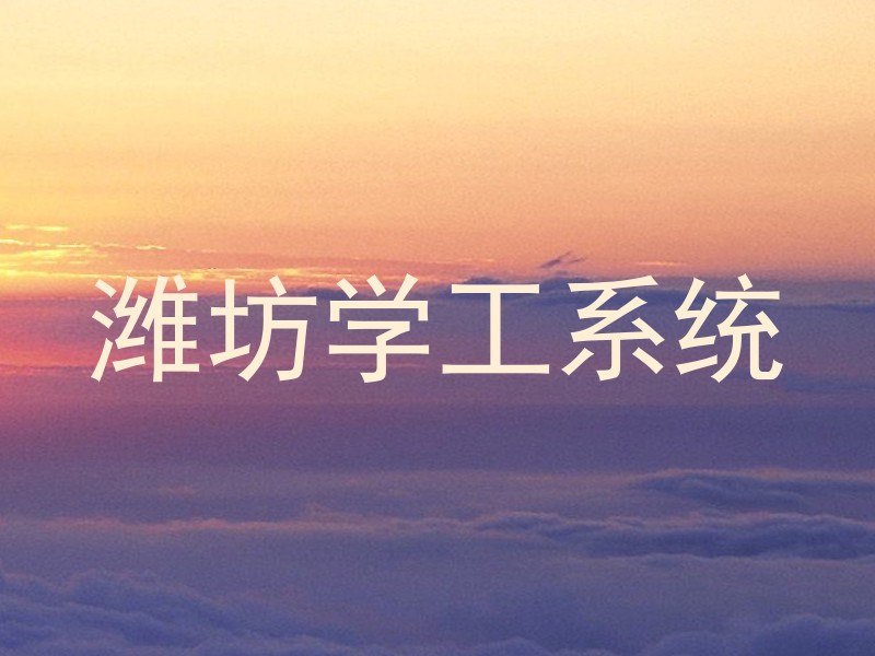 潍坊学工系统