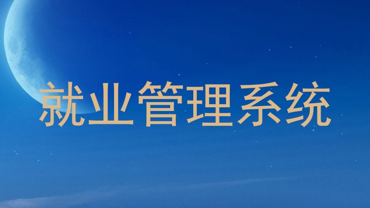 就业管理系统