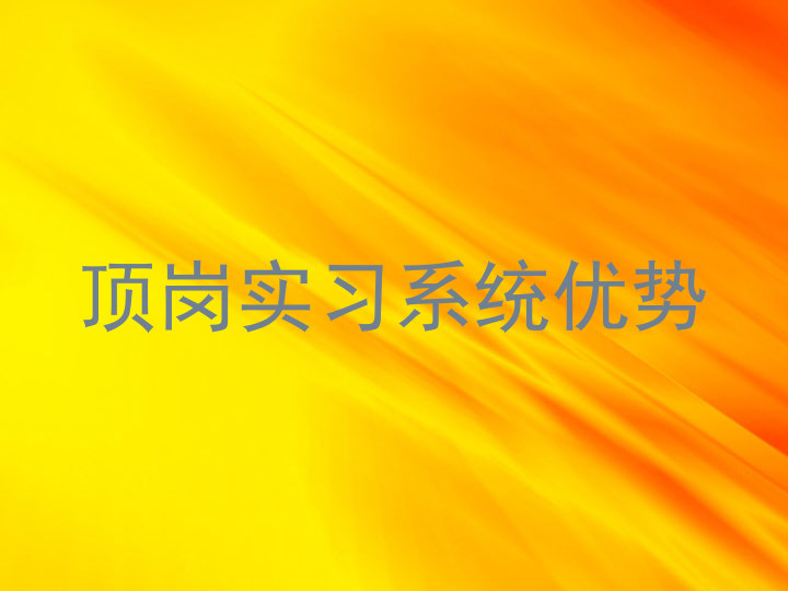 顶岗实习系统优势