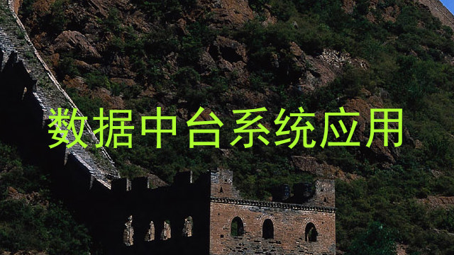 数据中台系统应用