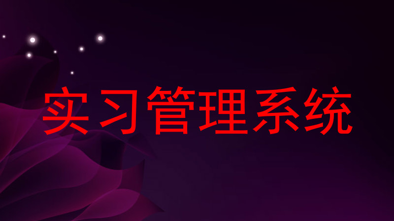 实习管理系统