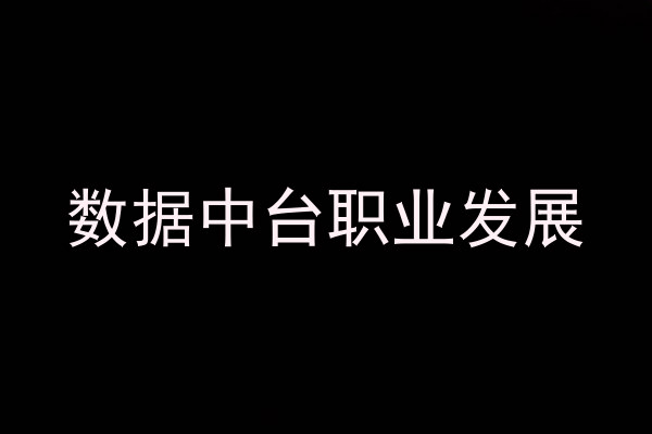 数据中台职业发展