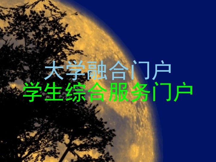 大学融合门户|学生综合服务门户