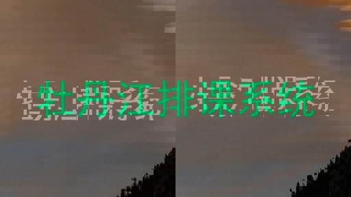 牡丹江排课系统