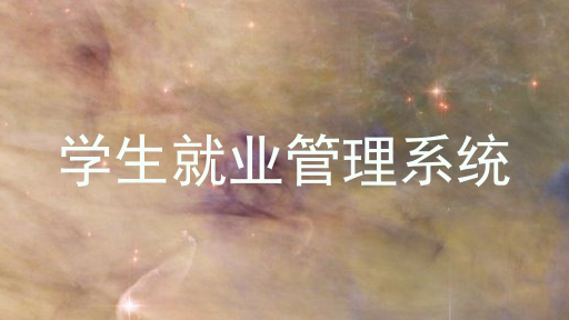 学生就业管理系统