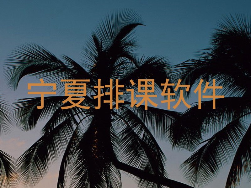 宁夏排课软件
