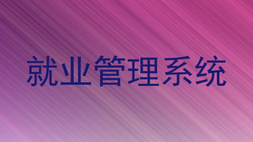 就业管理系统