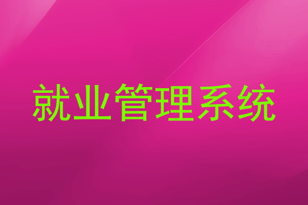 就业管理系统