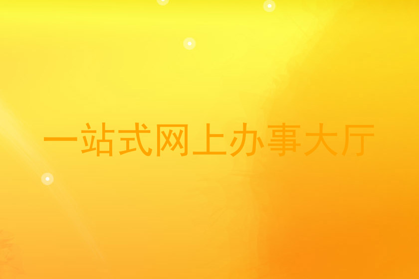 一站式网上办事大厅