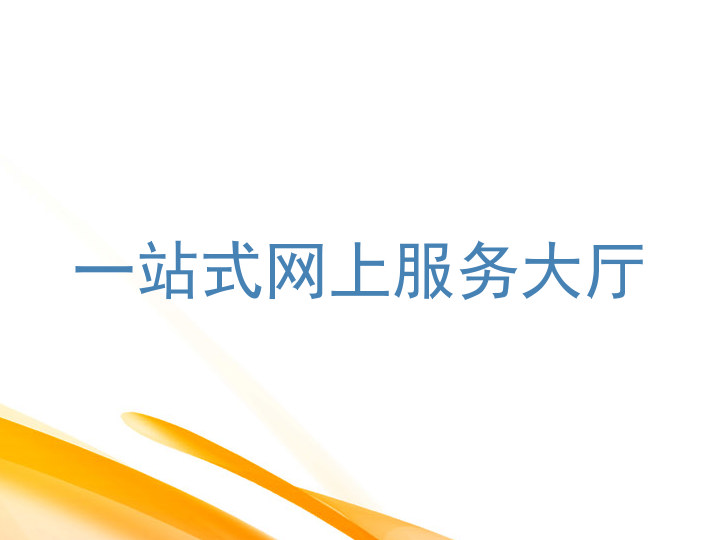 一站式网上服务大厅