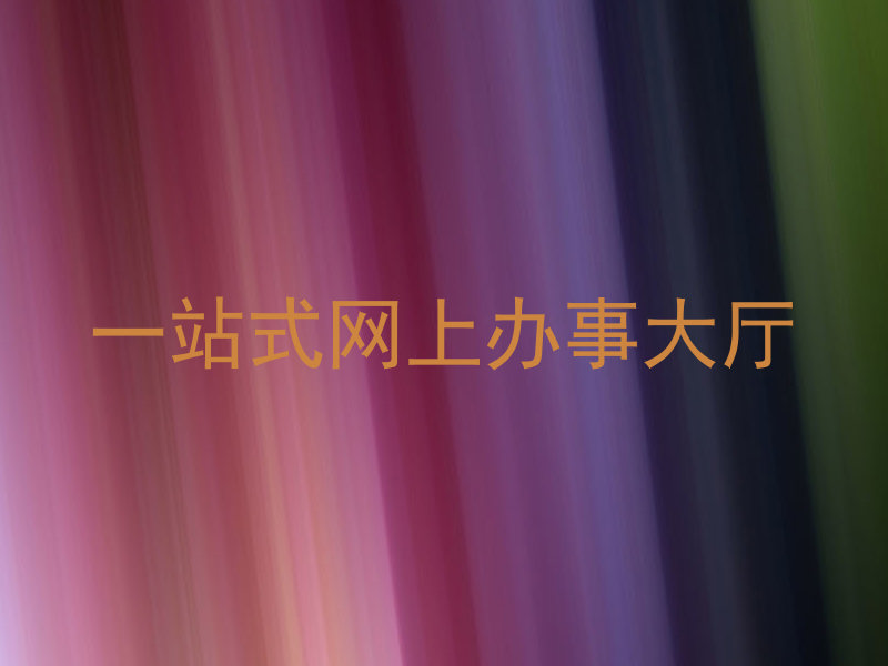 一站式网上办事大厅
