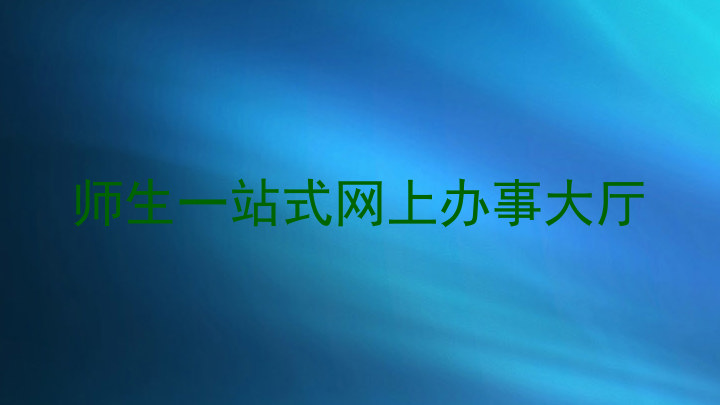 师生一站式网上办事大厅