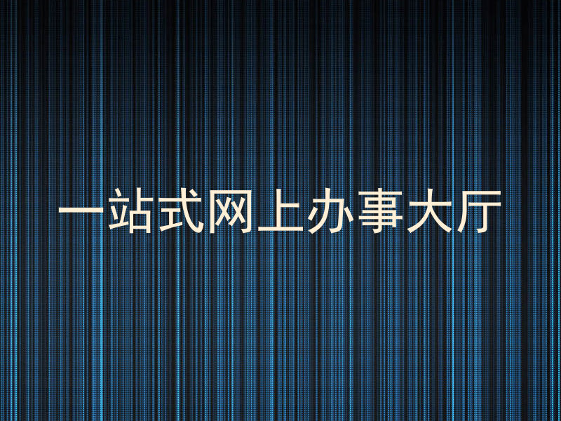一站式网上办事大厅