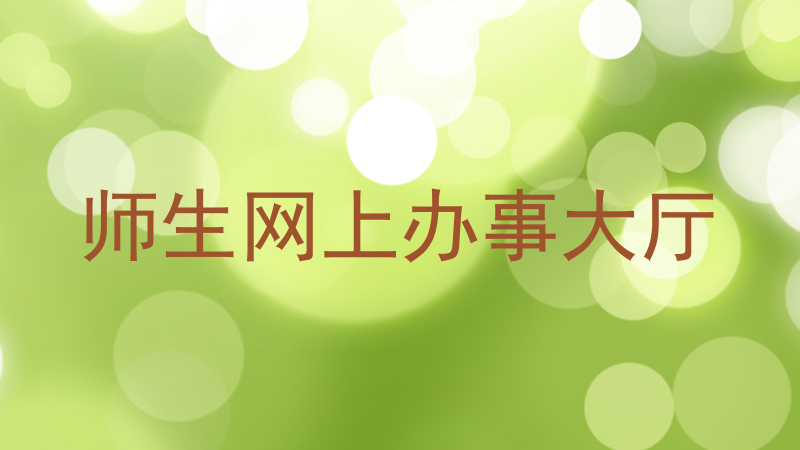 师生网上办事大厅