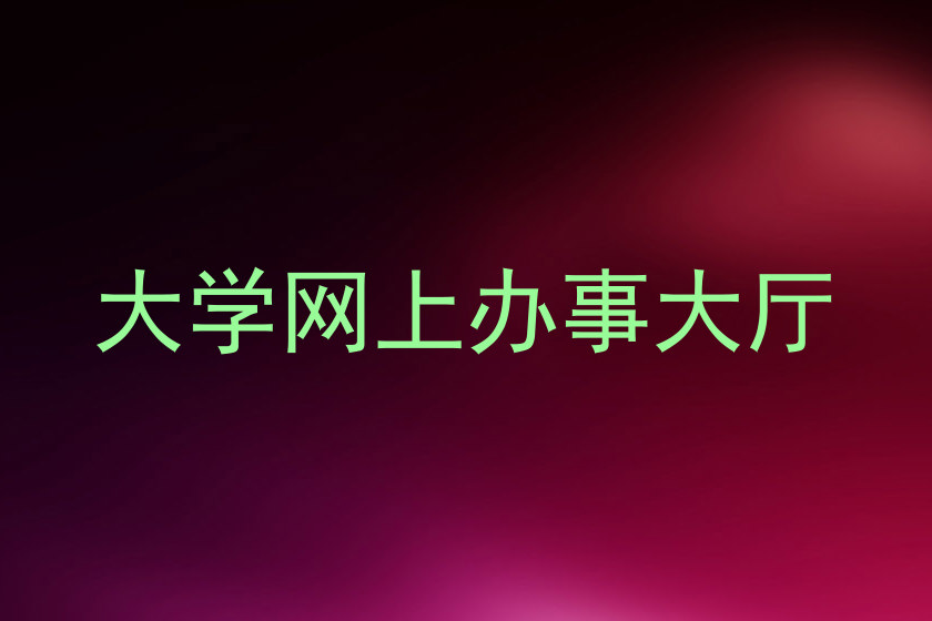 大学网上办事大厅