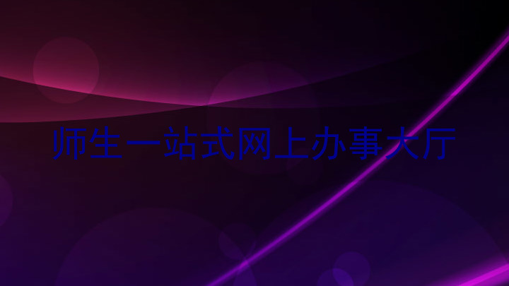 师生一站式网上办事大厅
