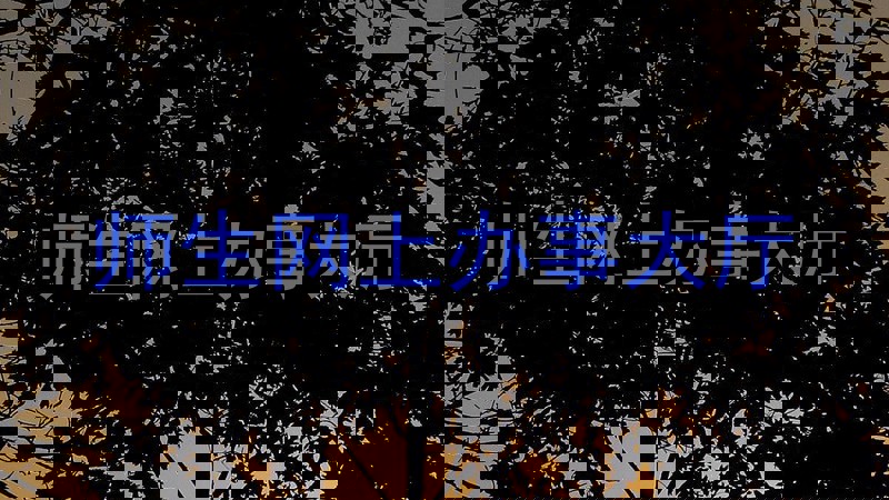 师生网上办事大厅