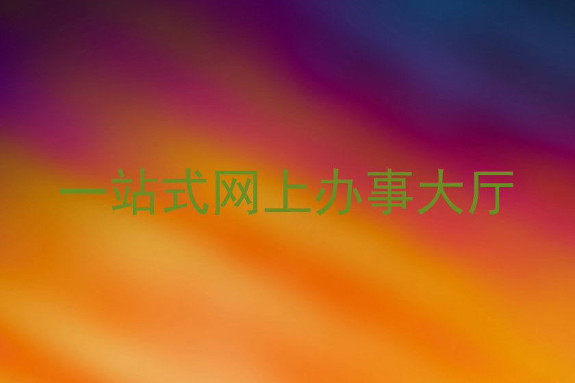 一站式网上服务大厅