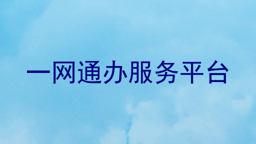 一网通办服务平台