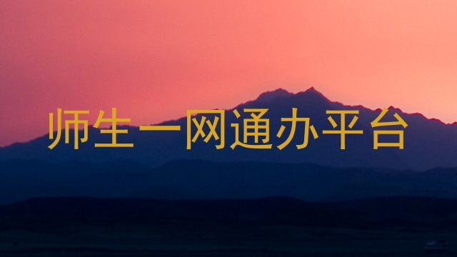 师生一网通办平台