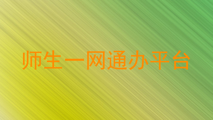 师生一网通办平台