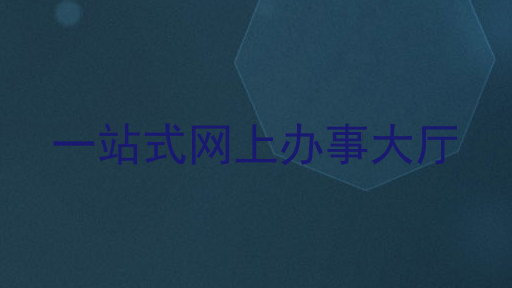 一站式网上办事大厅