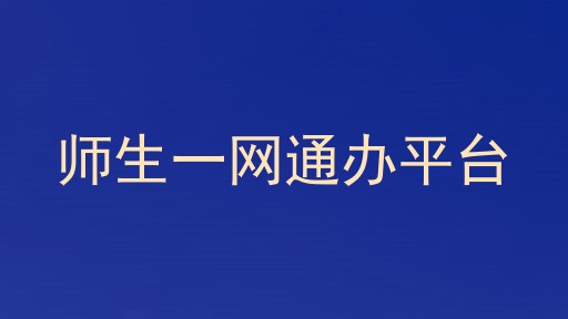 师生一网通办平台