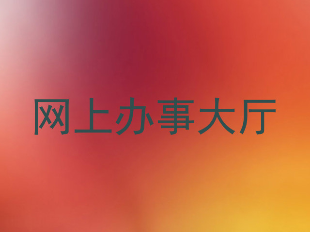 网上办事大厅