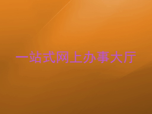 一站式网上办事大厅