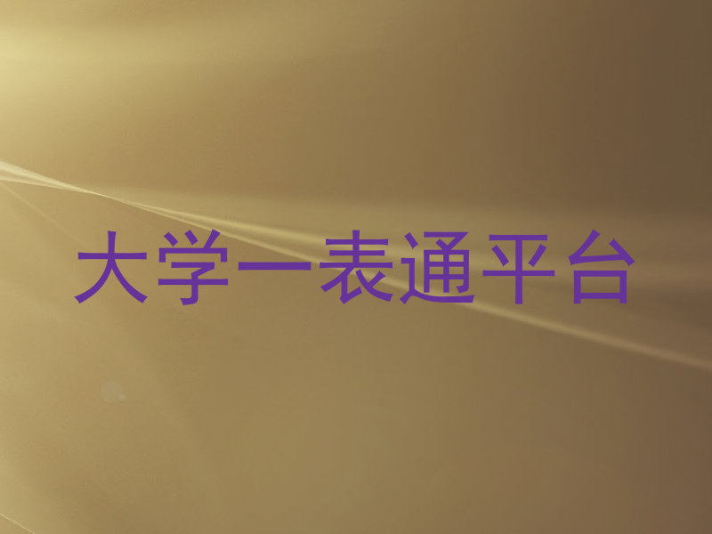 大学一表通平台