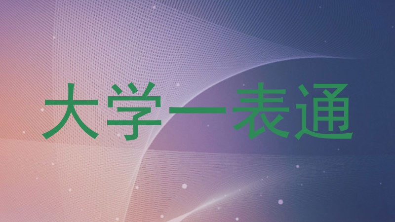 大学一表通