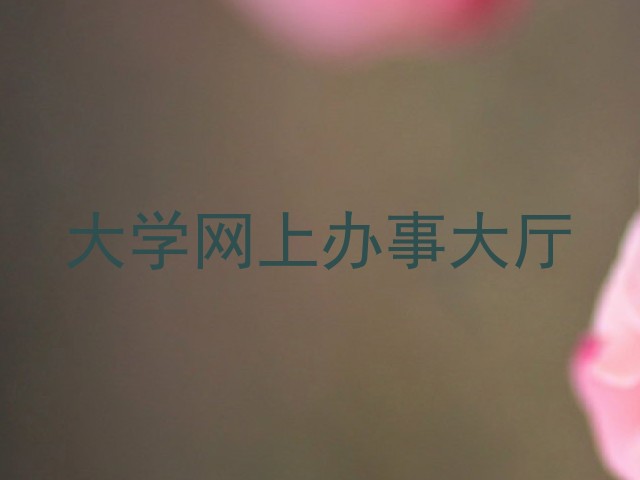 大学网上办事大厅