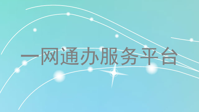 一网通办服务平台