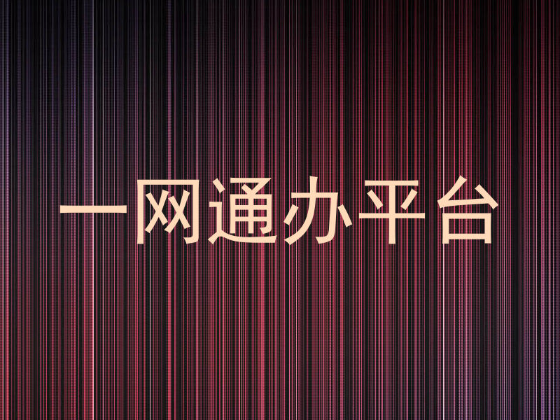 一网通办服务平台