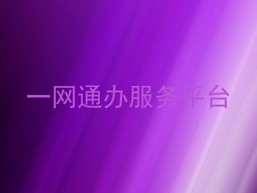 一网通办服务平台