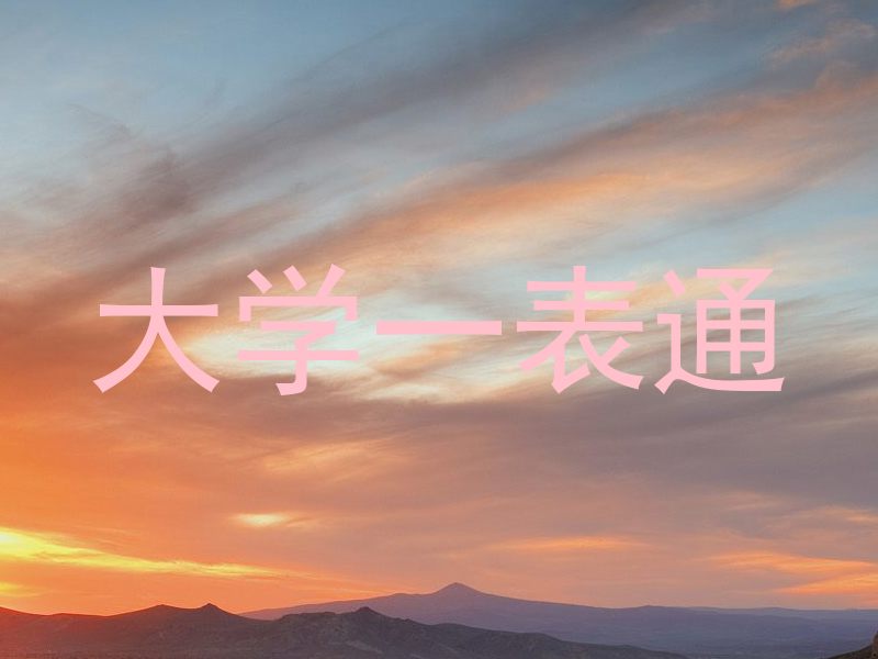 大学一表通