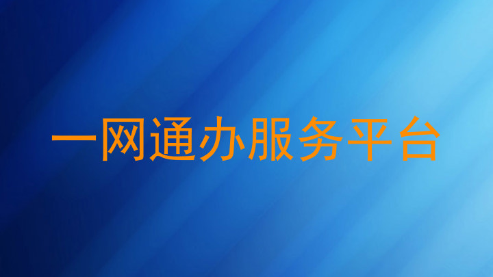 一网通办服务平台